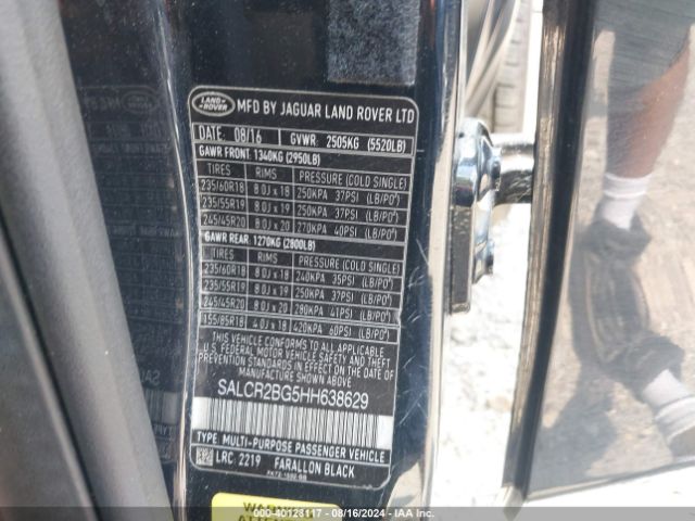 SALCR2BG5HH638629 Land Rover Discovery Sport Hse