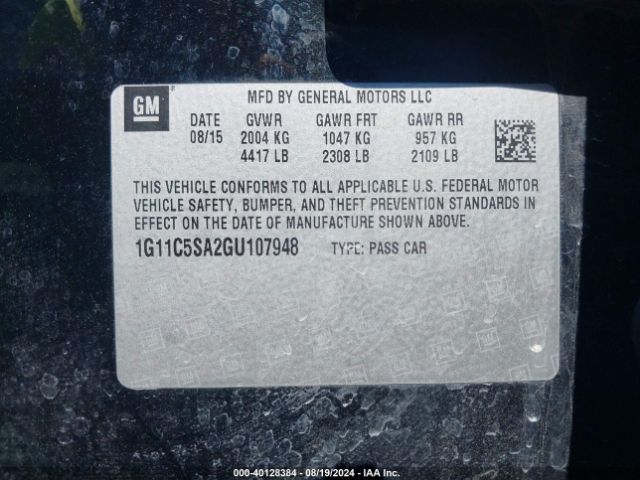 1G11C5SA2GU107948 Chevrolet Malibu Limited Lt