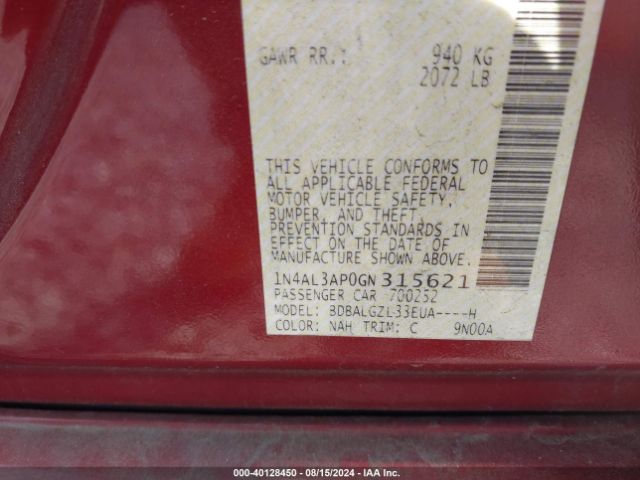 1N4AL3AP0GN315621 Nissan Altima 2.5 S