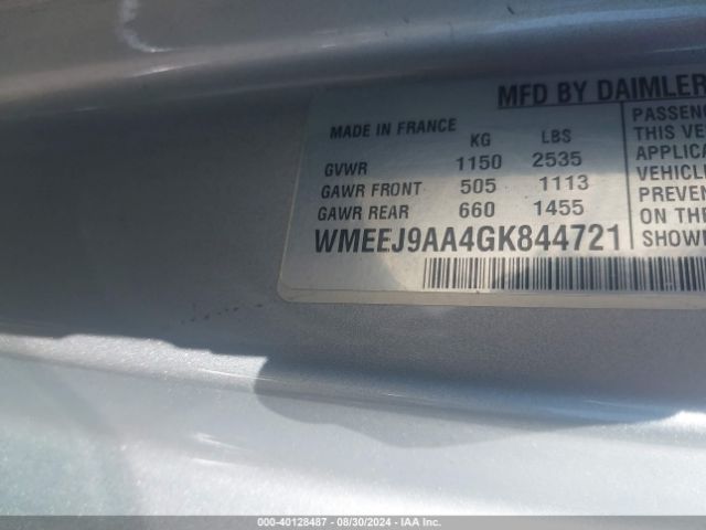 WMEEJ9AA4GK844721 Smart Fortwo Electric Drive Passion
