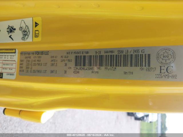 1C4HJXEN0LW160491 Jeep Wrangler Unlimited Sahara