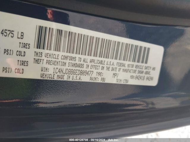 Jeep Compass Sport 2014 1C4NJDBB6ED809477 Image 9