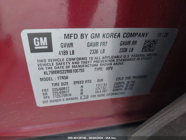 Chevrolet Trailblazer Fwd Ls 2021 KL79MMS22MB100755 Image 9