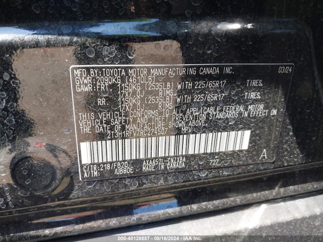 Toyota RAV4 LE 2024 2T3H1RFV7RC274507 Image 9
