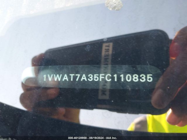 1VWAT7A35FC110835 Volkswagen Passat 1.8t Limited Edition