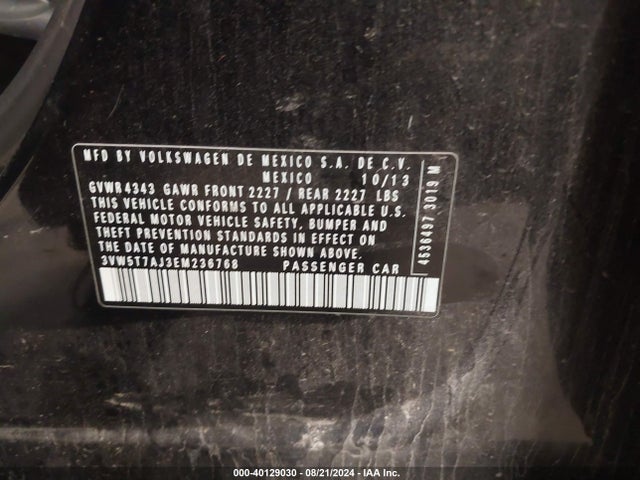 3VW5T7AJ3EM236768 Volkswagen JETTA GLI