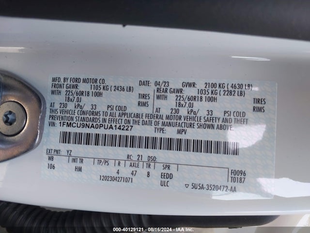 Ford Escape St-line Select 2023 1FMCU9NA0PUA14227 Image 9