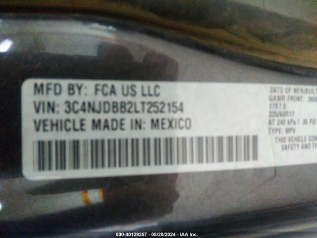3C4NJDBB2LT252154 Jeep Compass Latitude 4x4