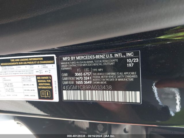 4JGGM1CB9PA033438 Mercedes-Benz Eqe 350 Suv 4matic