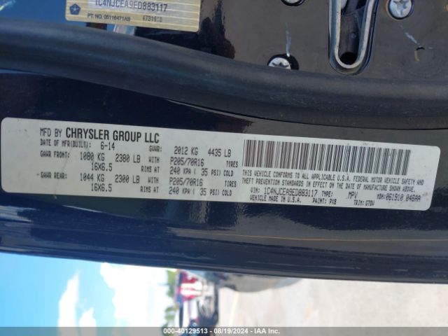 1C4NJCEA9ED883117 Jeep Compass Latitude