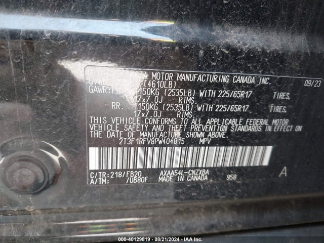 Toyota RAV4 LE 2023 2T3F1RFV8PW404815 Image 9