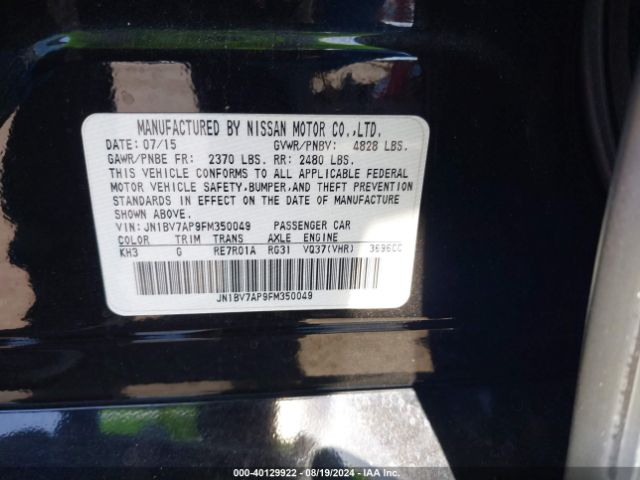 JN1BV7AP9FM350049 Infiniti Q50 Premium