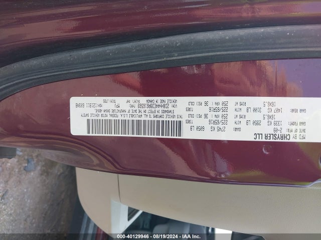 40129946 :رقم المزاد ، 2D8HN44E39R616569 vin ، 2009 Dodge Grand Caravan Se مزاد بيع