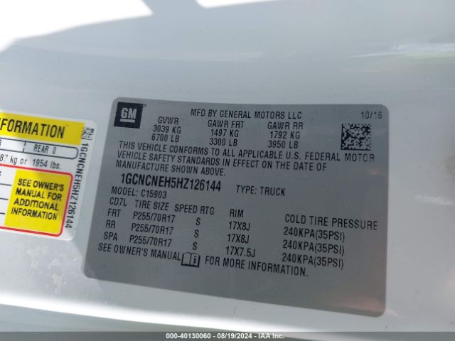 1GCNCNEH5HZ126144 Chevrolet Silverado 1500 Ls