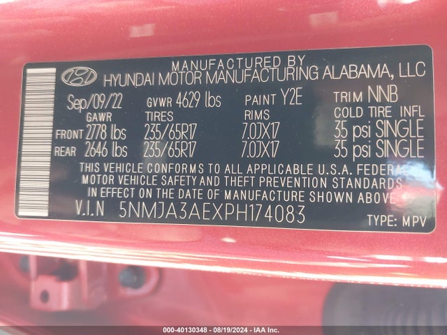 Hyundai TUCSON SE 2023 5NMJA3AEXPH174083 Image 9