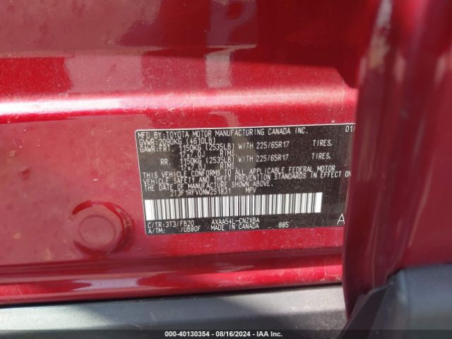 2022 TOYOTA RAV4 2T3F1RFV0NW251831 Photo 8