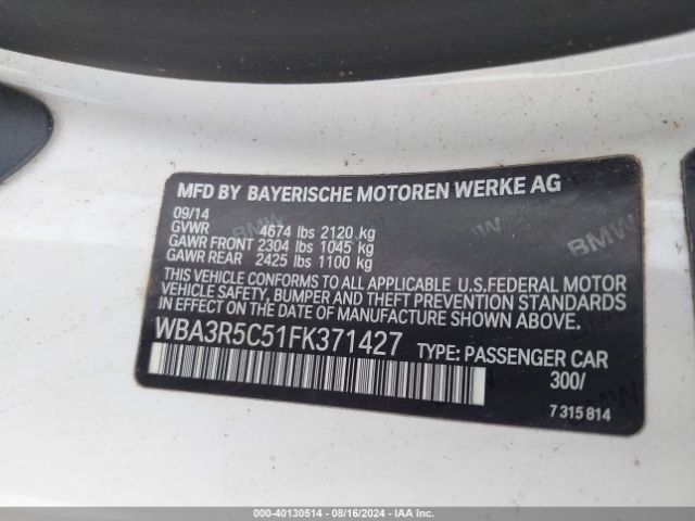 WBA3R5C51FK371427 BMW 435i Xdrive