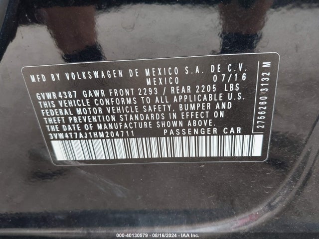 3VW4T7AJ1HM204711 Volkswagen JETTA GLI