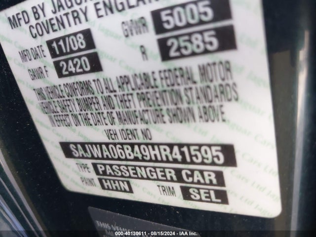 2009 JAGUAR XF SAJWA06B49HR41595 Photo 8