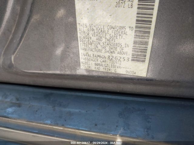 1N4AL3AP8GN326253 Nissan Altima 2.5/2.5 S/2.5 Sl/2.5 Sr/2.5 Sv