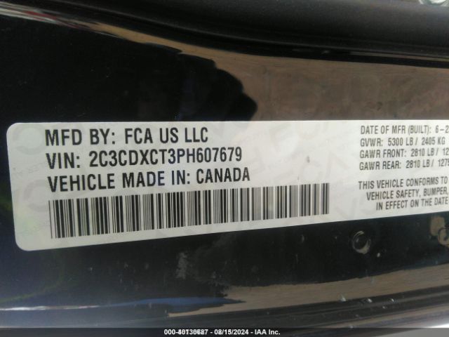2C3CDXCT3PH607679 Dodge CHARGER R/T
