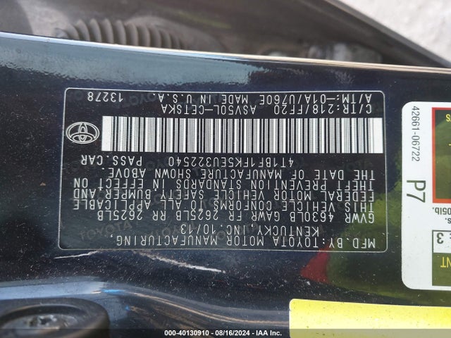 Toyota CAMRY SE 2014 4T1BF1FK5EU322540 Image 9