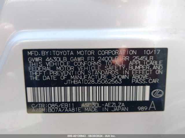 JTHBA1D28J5062563 Lexus IS 300
