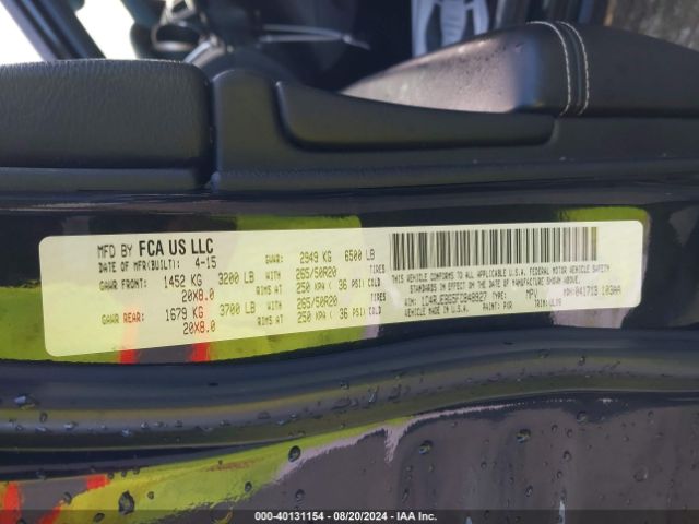 2015 JEEP GRAND CHEROKEE 1C4RJEBG5FC848927 Photo 8