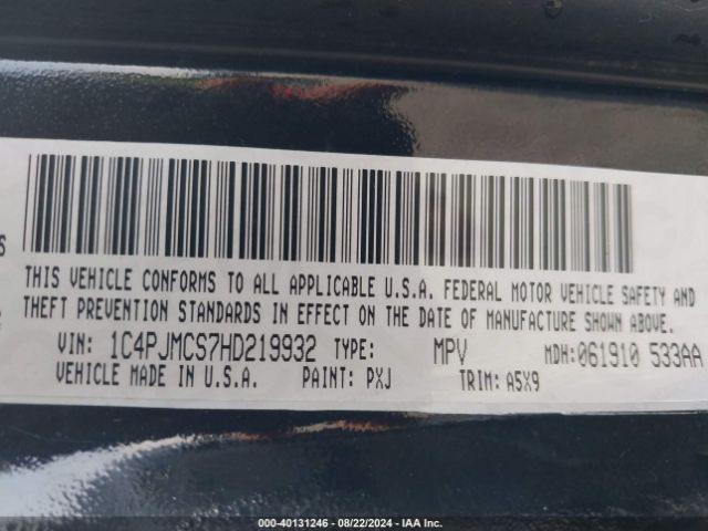 1C4PJMCS7HD219932 Jeep Cherokee Latitude 4x4