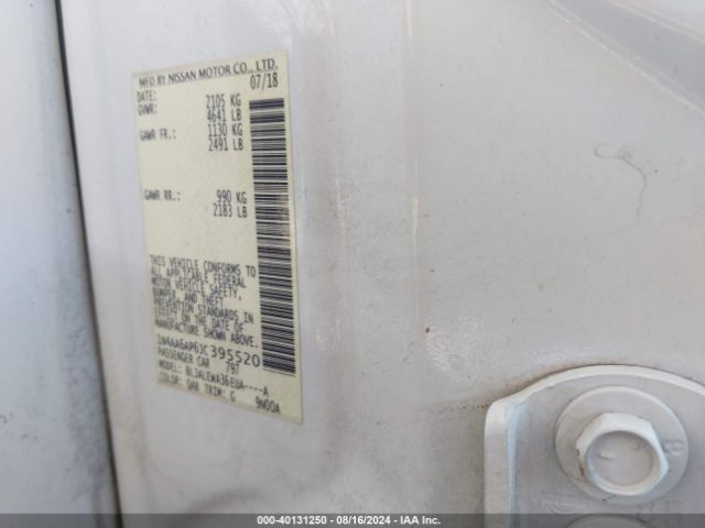 1N4AA6AP6JC395520 Nissan Maxima 3.5 Sl