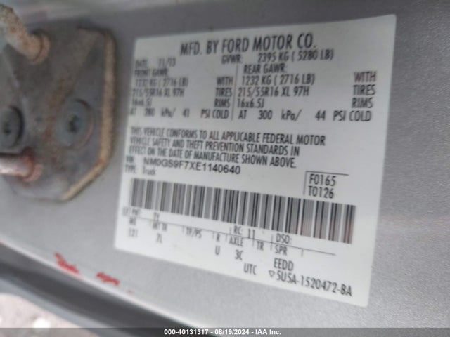 Ford Transit Connect Xlt 2014 NM0GS9F7XE1140640 Image 9