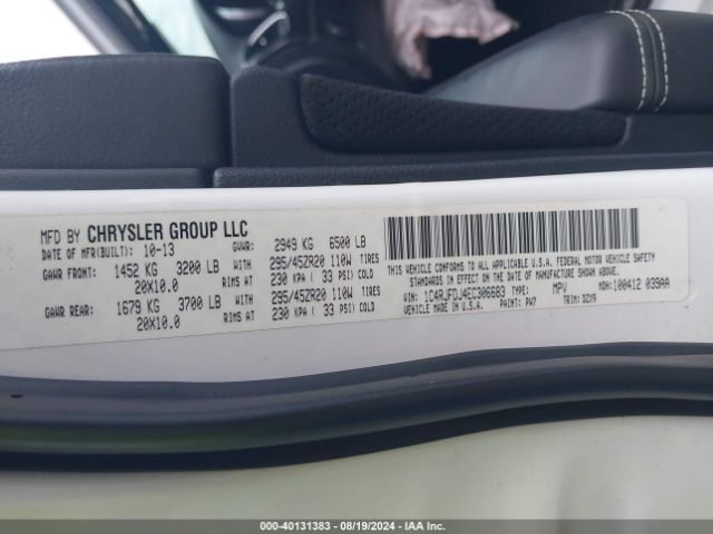 1C4RJFDJ4EC306683 Jeep Grand Cherokee Srt8