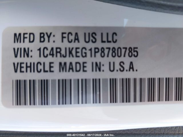 1C4RJKEG1P8780785 Jeep Grand Cherokee L Summit Reserve 4x4