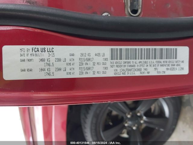 1C4NJPBA0FD343068 Jeep Patriot Altitude Edition