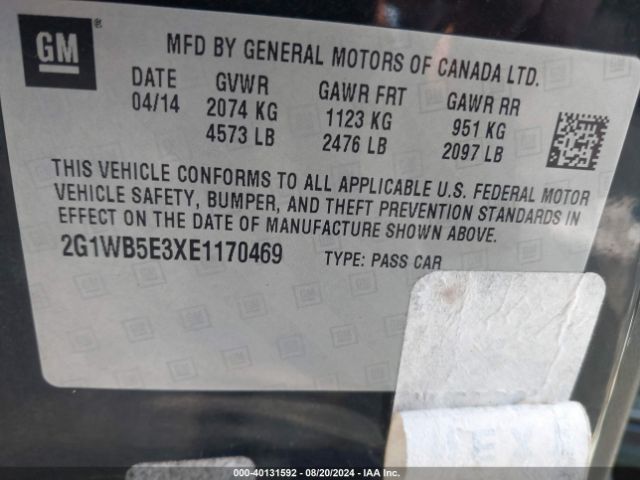 2G1WB5E3XE1170469 Chevrolet Impala Limited Lt