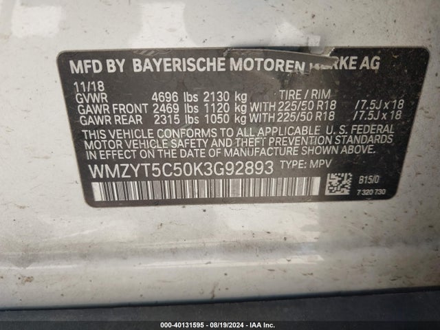 2019 MINI COUNTRYMAN WMZYT5C50K3G92893 Photo 8