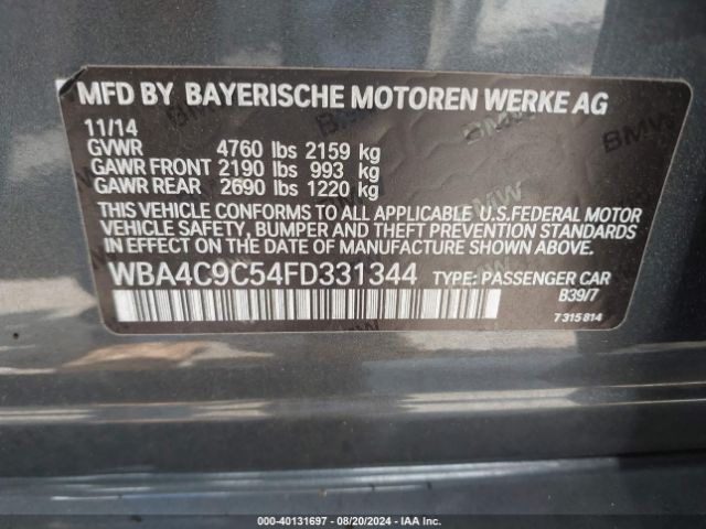 WBA4C9C54FD331344 BMW 428 Gran Coupe Xdrive