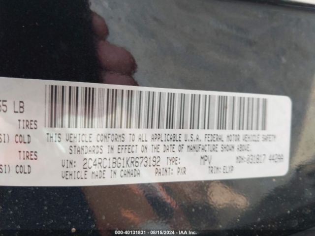 2C4RC1BG1KR673192 Chrysler Pacifica Touring L