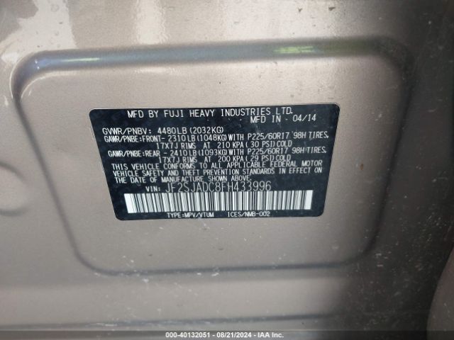 JF2SJADC8FH433996 Subaru Forester 2.5i Premium