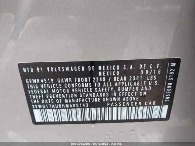 3VW017AU0HM508143 Volkswagen Golf Sportwagen Tsi S