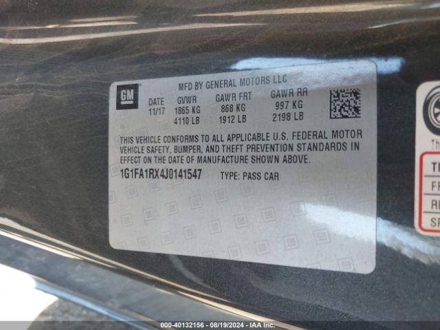1G1FA1RX4J0141547 Chevrolet Camaro 1ls