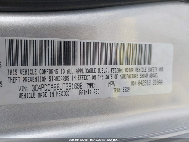 Dodge JOURNEY SE 2018 3C4PDCAB6JT381698 Image 9