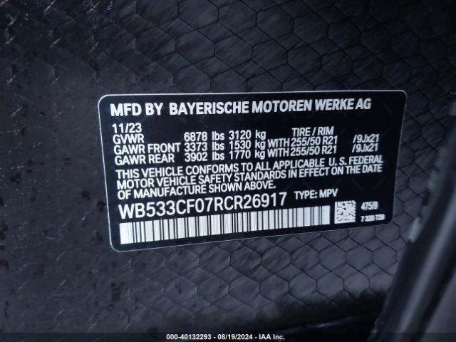 WB533CF07RCR26917 BMW IX M60