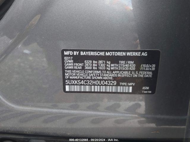 5UXKS4C32H0U04329 BMW X5 Xdrive35d