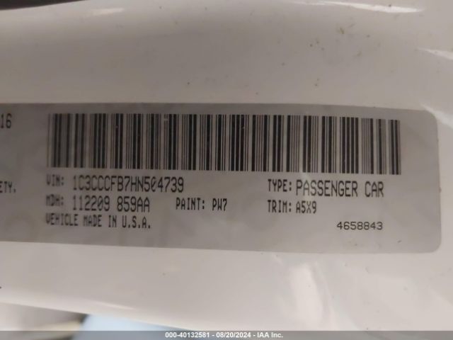 1C3CCCFB7HN504739 Chrysler 200 Touring
