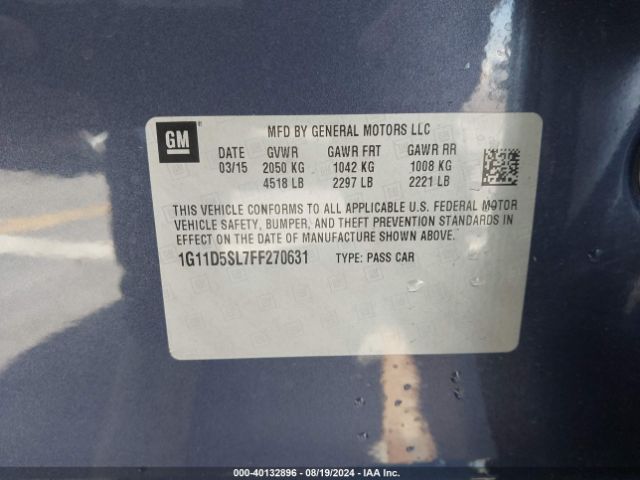 1G11D5SL7FF270631 Chevrolet MALIBU 2LT