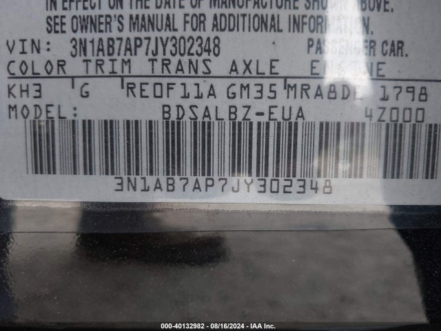 Nissan SENTRA S 2018 3N1AB7AP7JY302348 Image 9