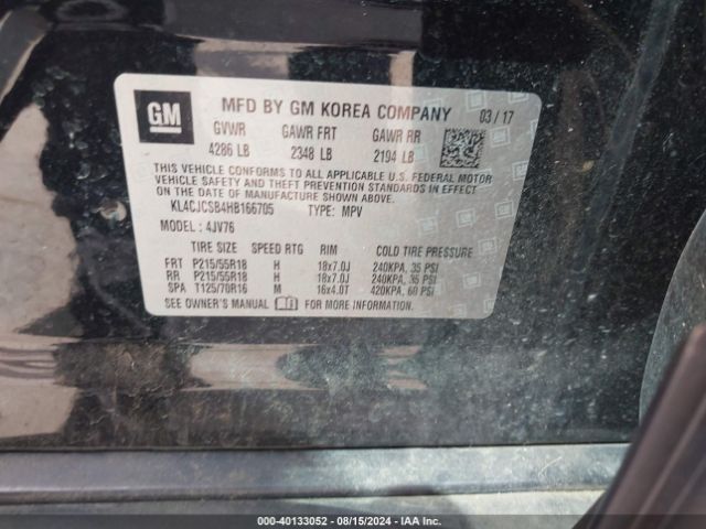 KL4CJCSB4HB166705 Buick Encore Essence