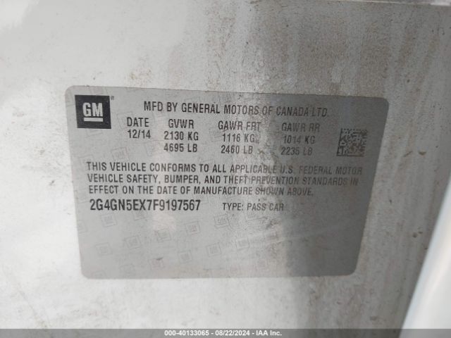 2G4GN5EX7F9197567 Buick Regal Turbo/e-assist Premium I