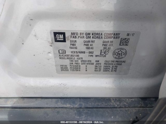 KL4CJASB7JB521280 Buick Encore Preferred